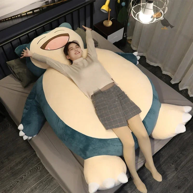 Peluche Gigante de Snorlax – Kawaii y Suave para Decoración y Regalos 🌟💤