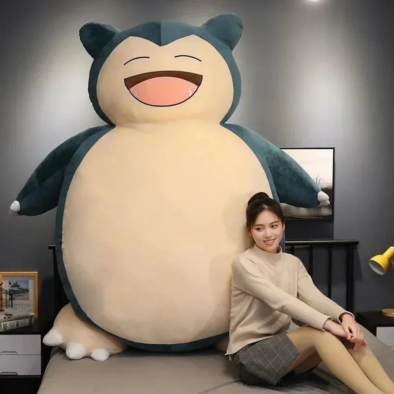 Peluche Gigante de Snorlax – Kawaii y Suave para Decoración y Regalos 🌟💤