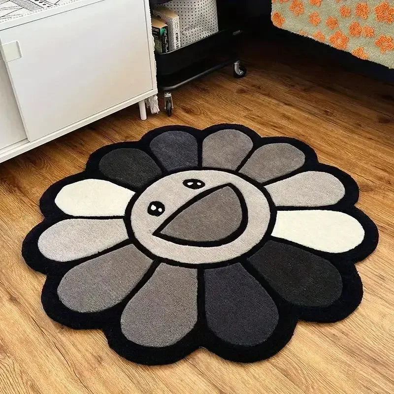 Alfombra de Girasol Sonriente – Alegría y Color para tu Espacio 🌻😊