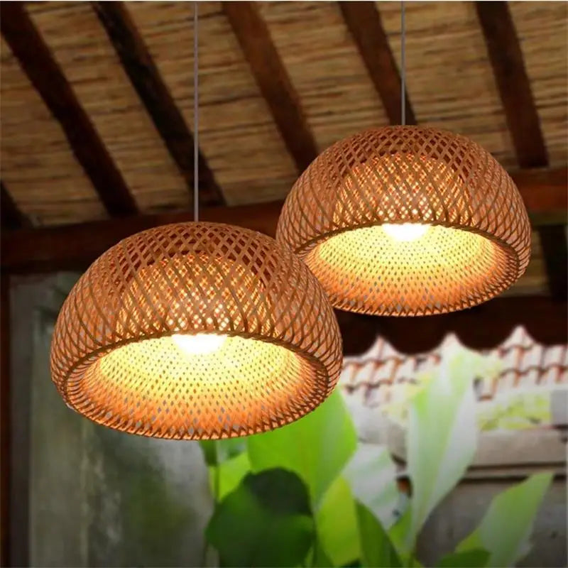 Lámpara Colgante de Bambú Tejida a Mano – Toque de Elegancia Natural 🌿✨