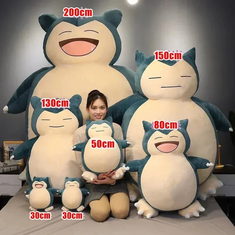 Peluche Gigante de Snorlax – Kawaii y Suave para Decoración y Regalos 🌟💤