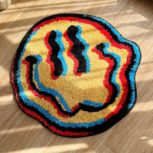 Alfombra Trippy de Sonrisa – Un Toque Vibrante y Alegre para tu Espacio 🌈😊